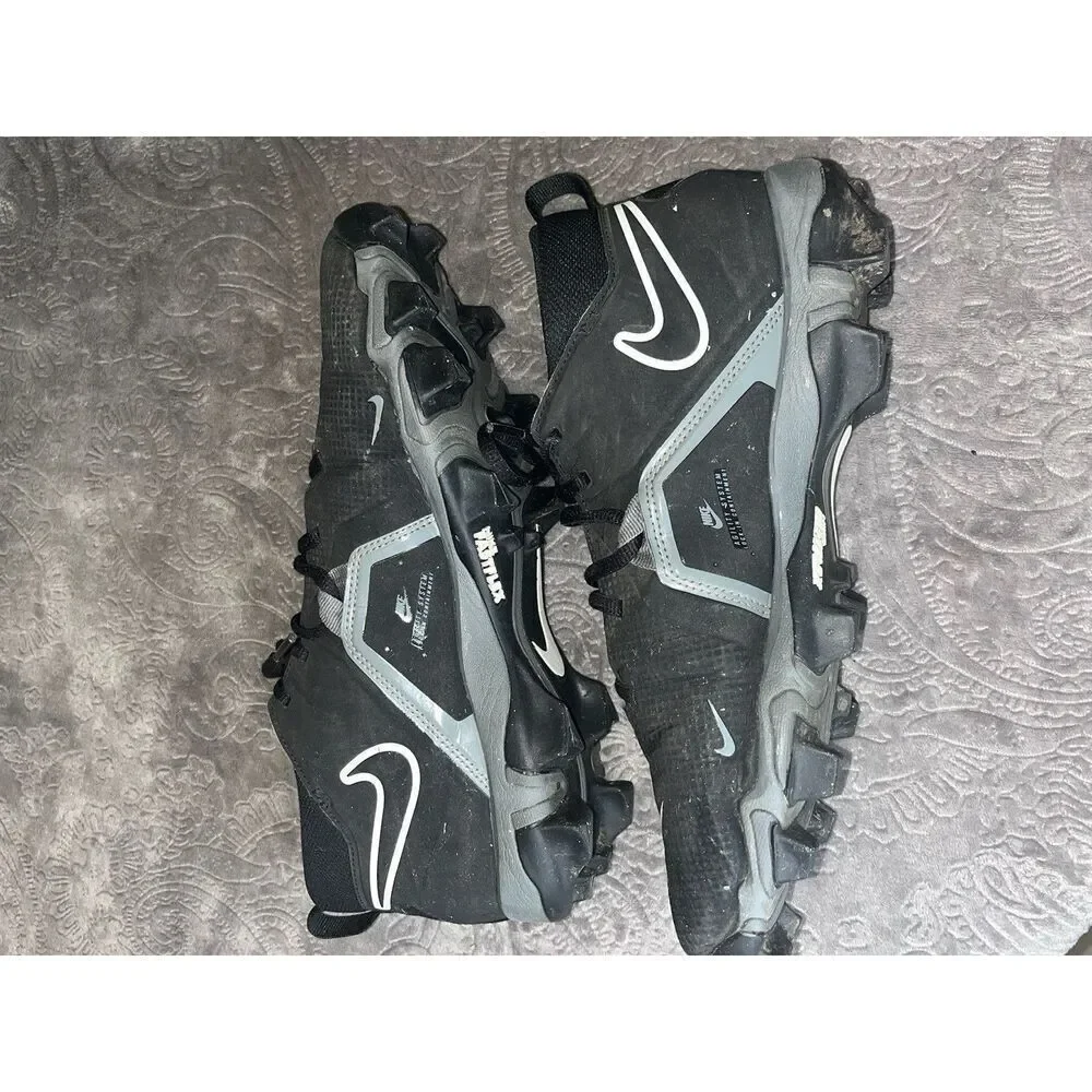 NEW Men's Nike Alpha Menace 3 Shark Football Cleats CV0582-010 Size 10.5